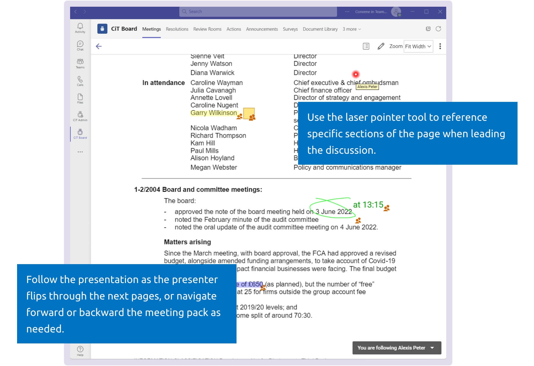 Lead of Follow the Presentation