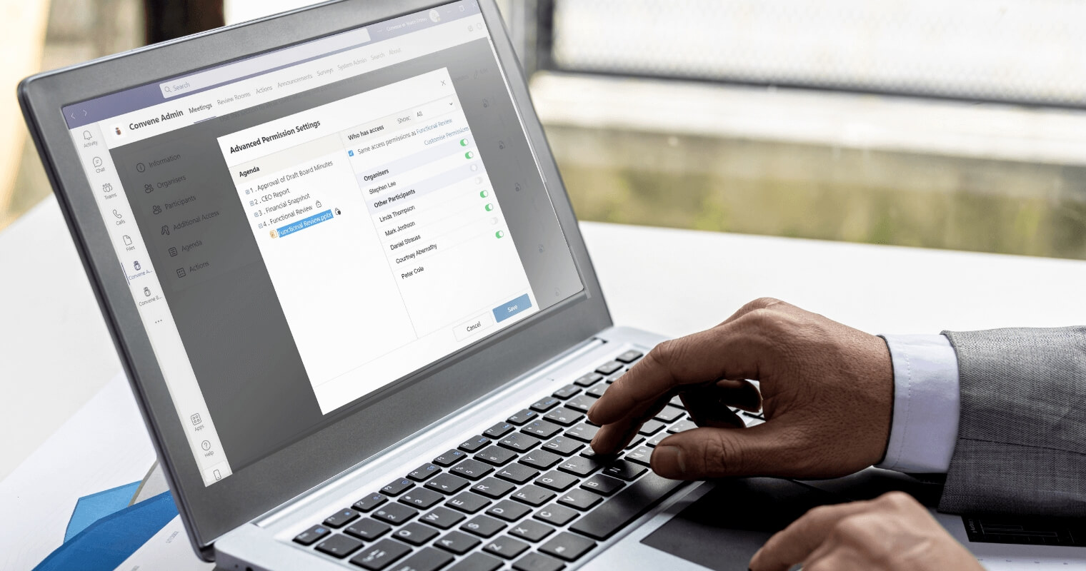 CiT enforces AES 256-Bit Encryption and access controls for meetings and documents