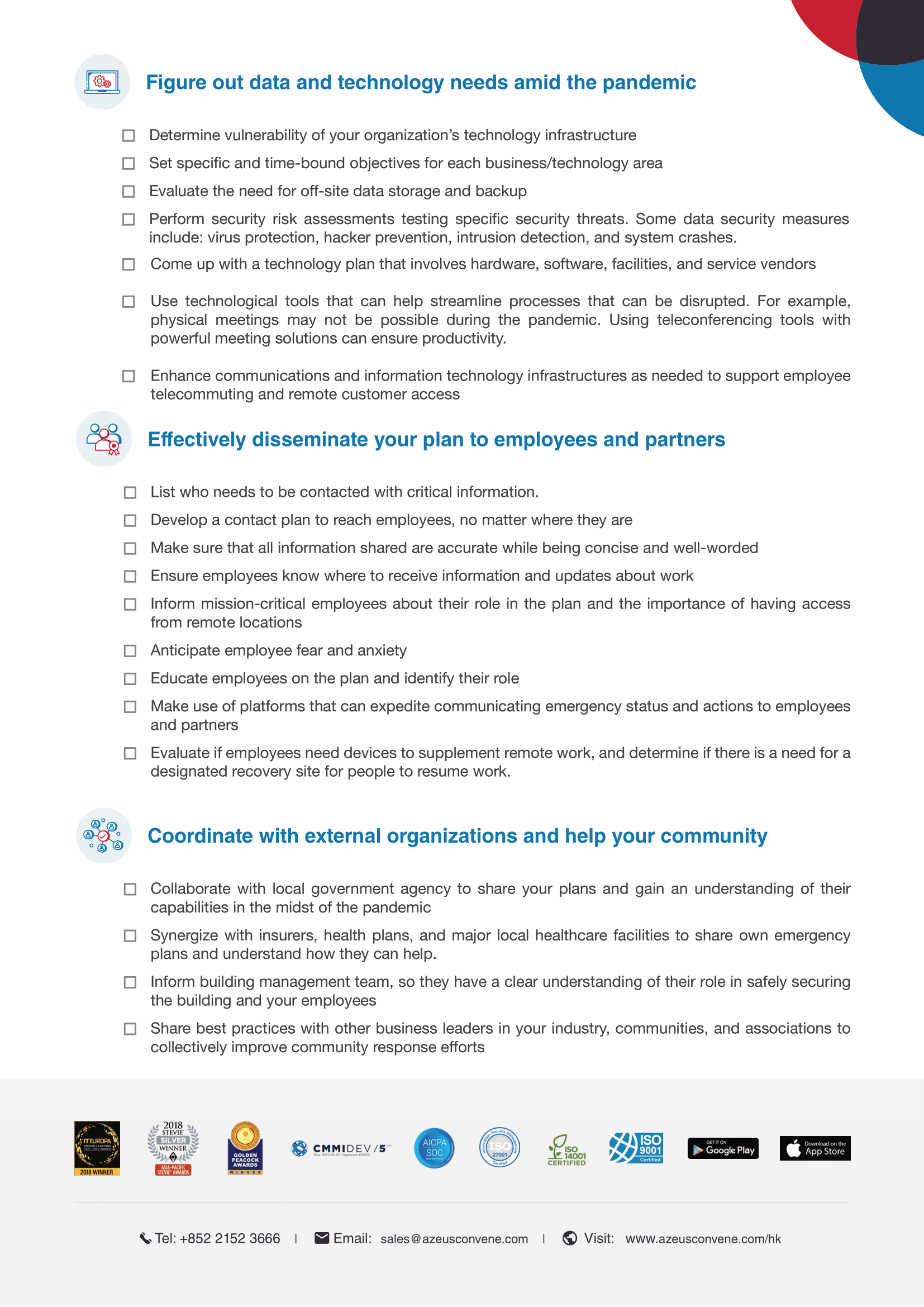 business continuity planning checklist part 2