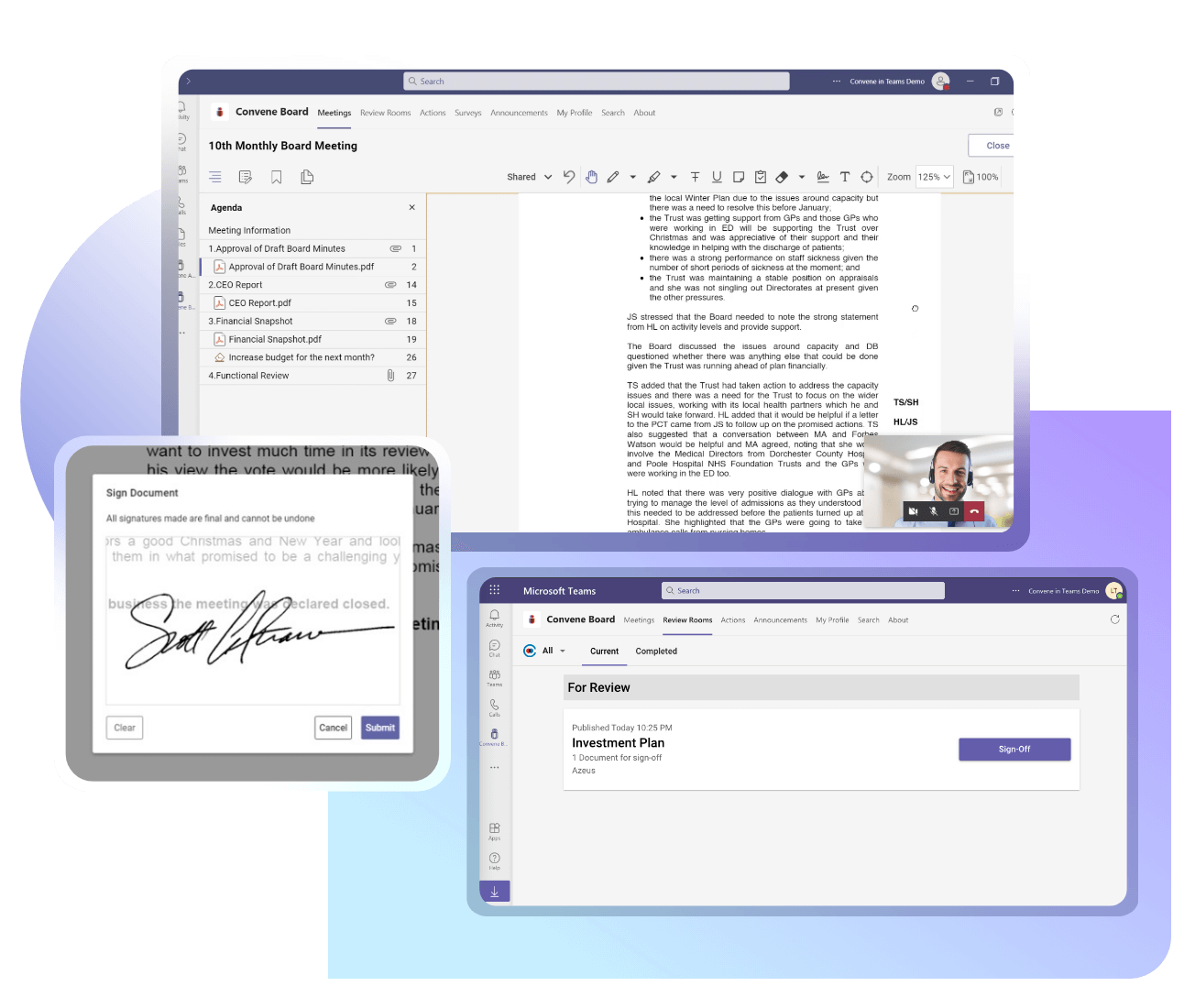 GovernWith x Convene - Convene in Teams Dashboard GovernWith x Convene - Convene in Teams Dashboard