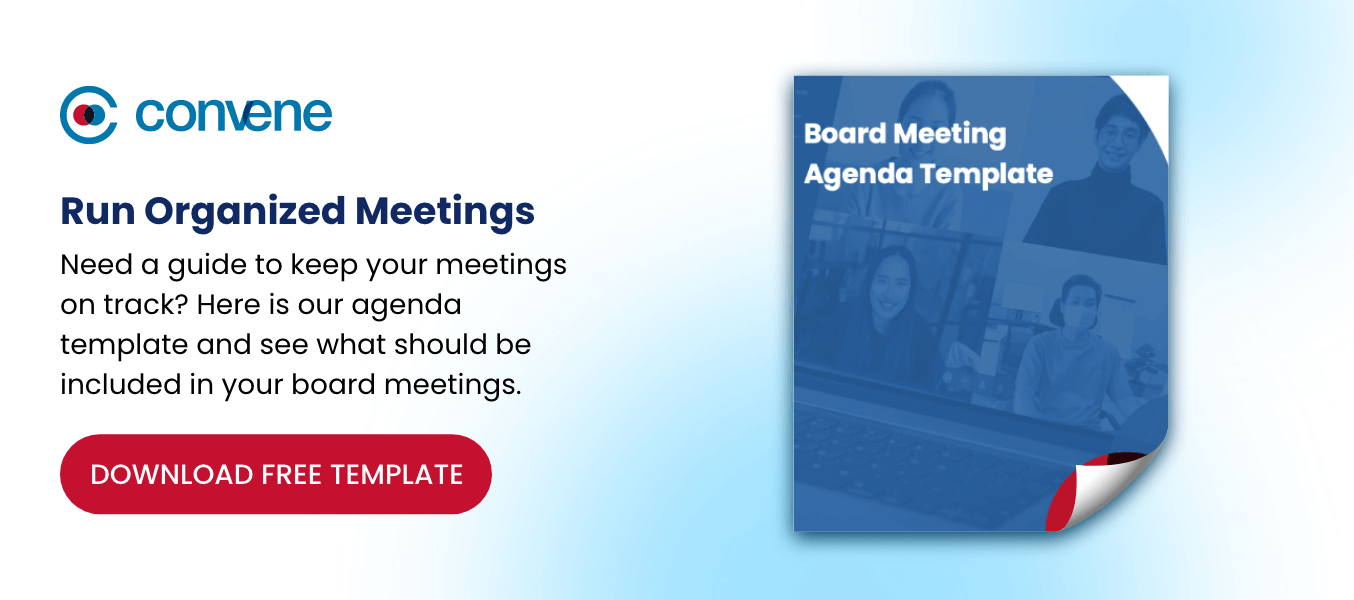 Board Meeting Agenda Template