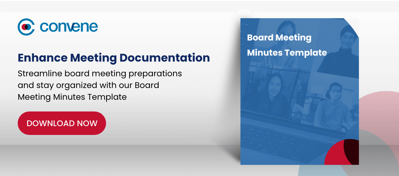 Board Meeting Minutes Template