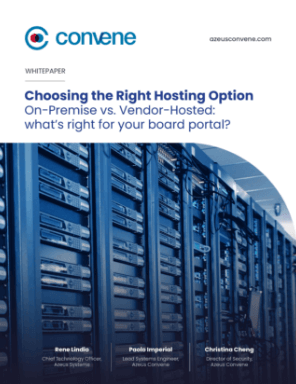 Choosing the Right Hosting Option On-Premise vs. Vendor-Hosted Choosing the Right Hosting Option On-Premise vs. Vendor-Hosted