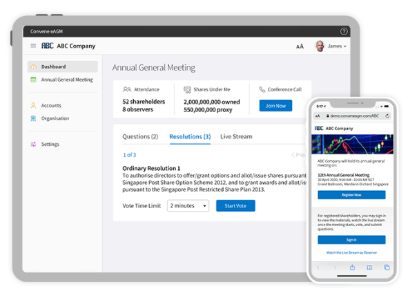 Convene AGM Platform | Azeus Convene Convene AGM Platform | Azeus Convene