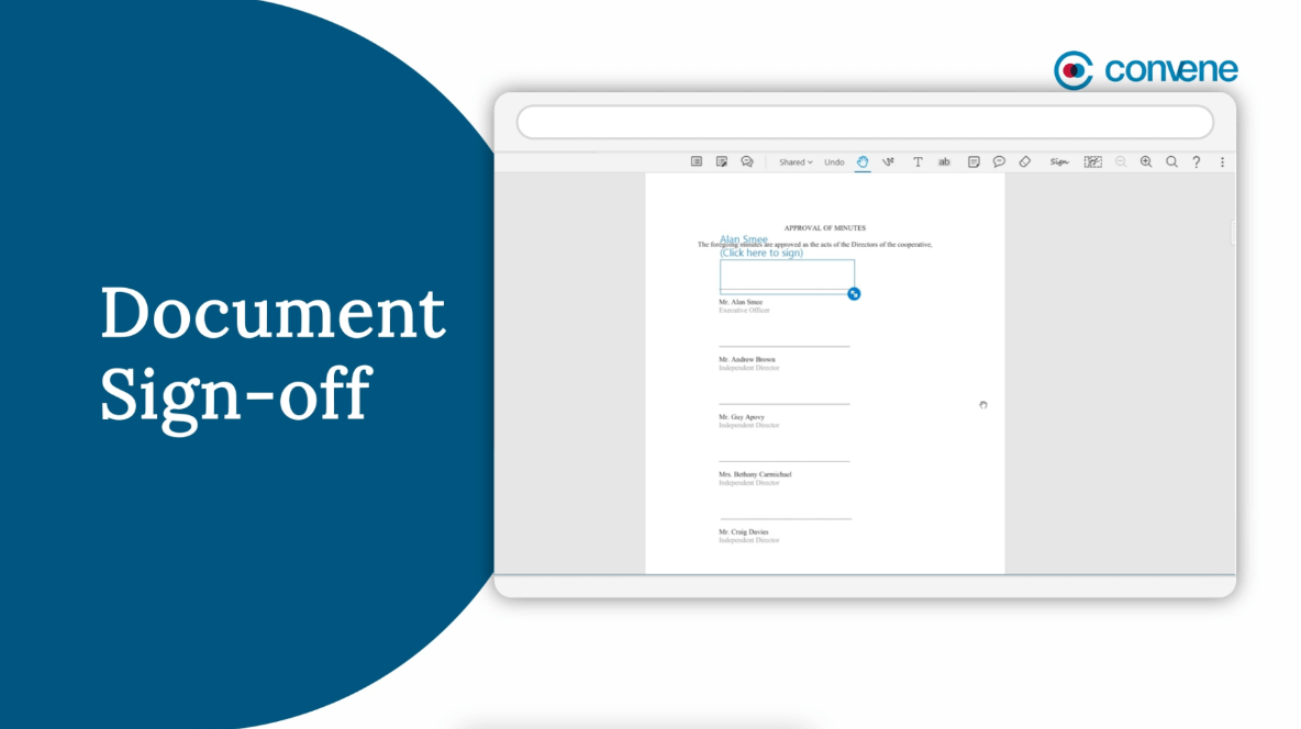 Sign documents with a single click Sign documents with a single click