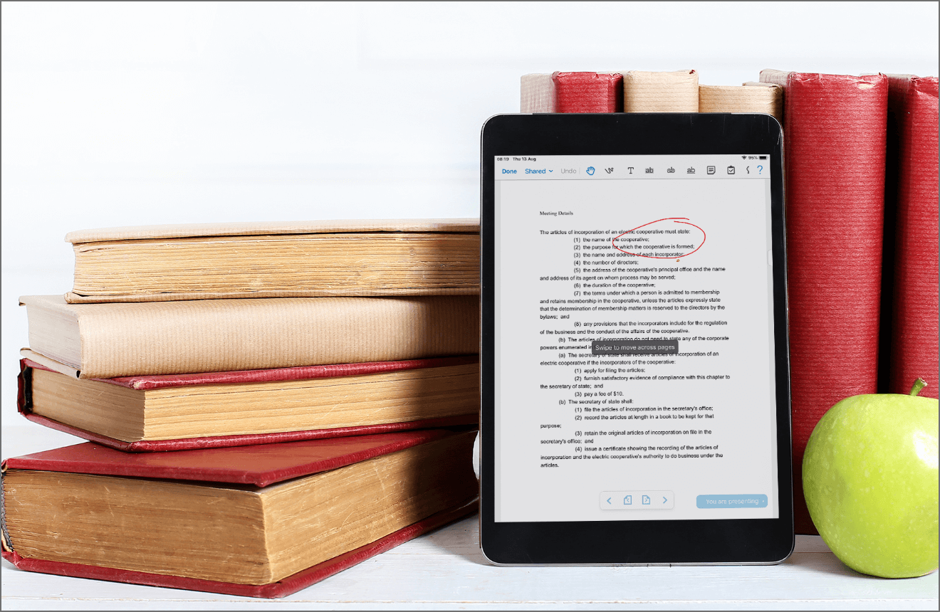 An Electronic Board Book and Physical Books An Electronic Board Book and Physical Books
