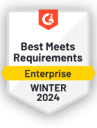 G2 - Best Meets Requirements Enterprise - Winter 2024