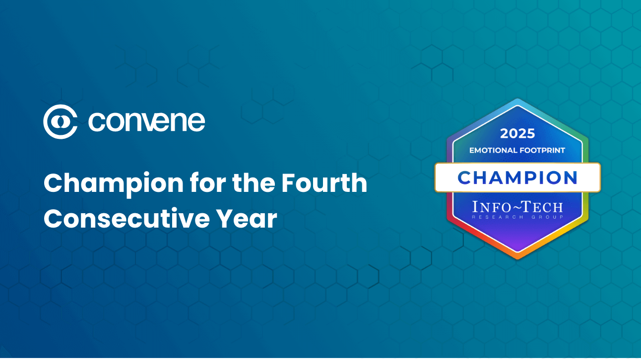 Convene Wins SoftwareReviews’ 2025 Emotional Footprint Champion Title for Fourth Year in a Row