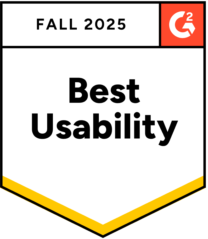G2 Best Usability Fall 2025 G2 Best Usability Fall 2025