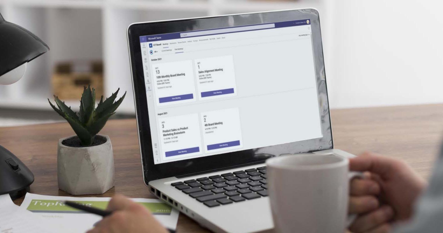 Access and retrieve your meeting documents and discussions in one application, Convene in Teams