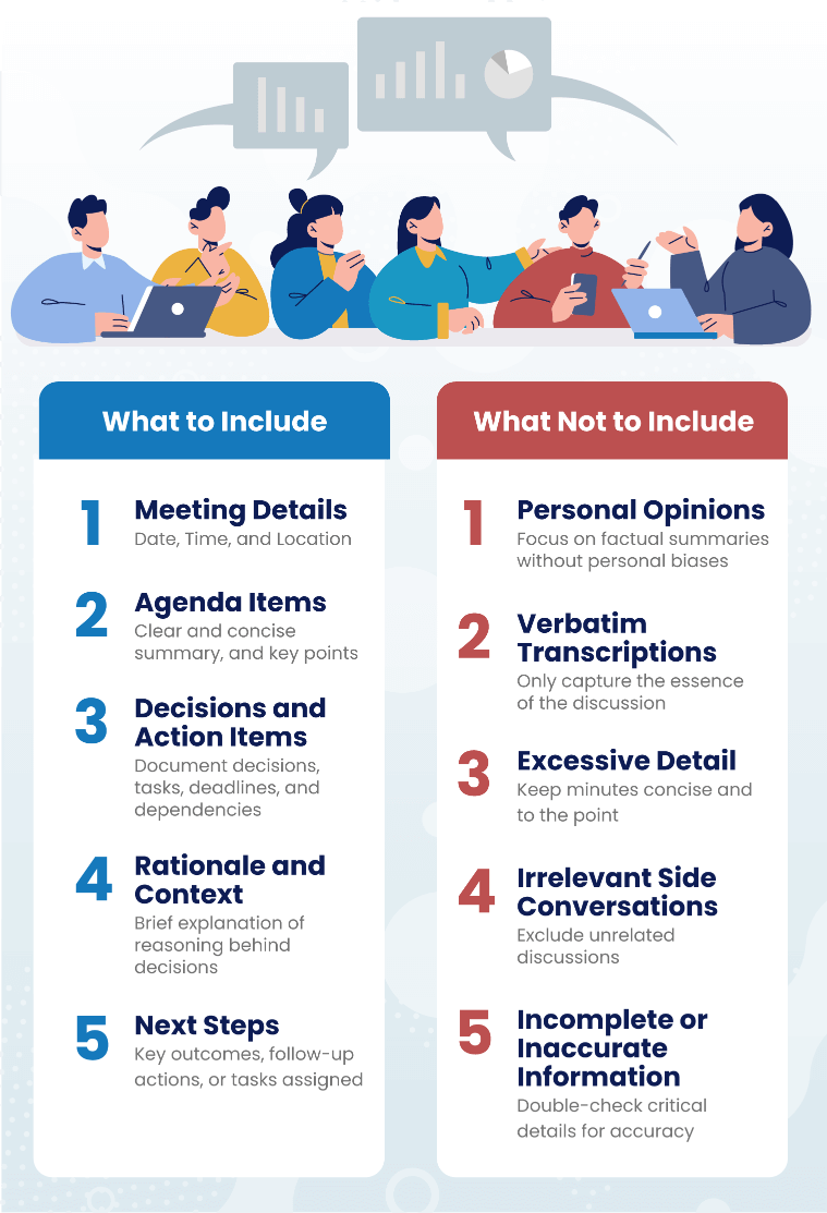 Quick Tips for Effective Minute-Taking infographic