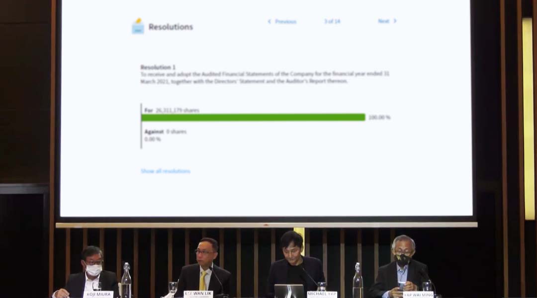 Live Voting in Annual General Meetings Live Voting in Annual General Meetings