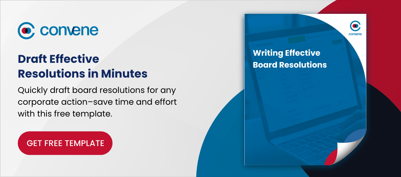 Board Resolution Template