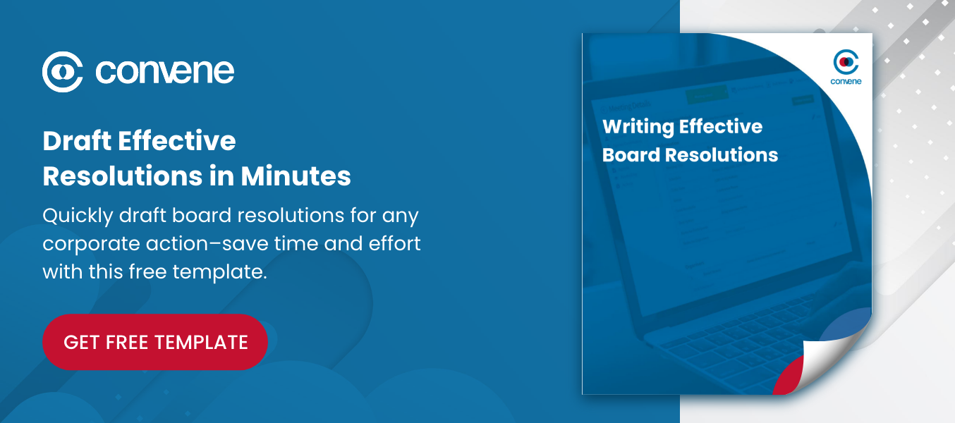 Access Free Board Resolution Template