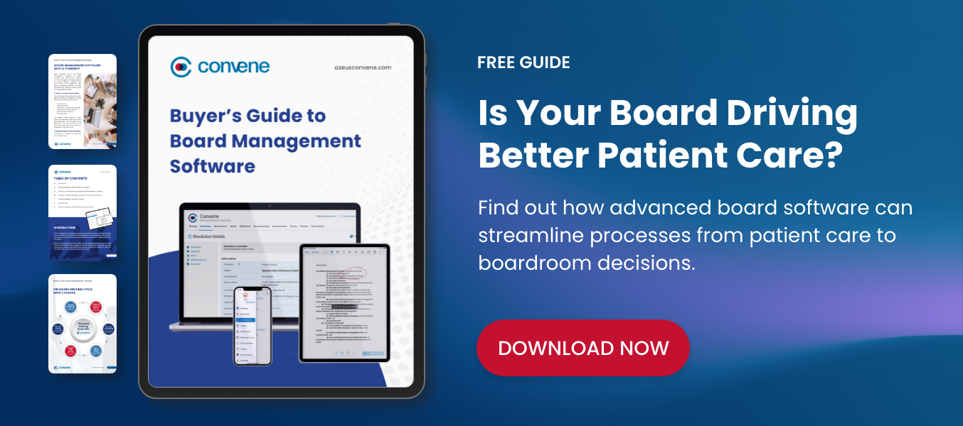 Buyer's Guide to Board Management Software - Healthcare