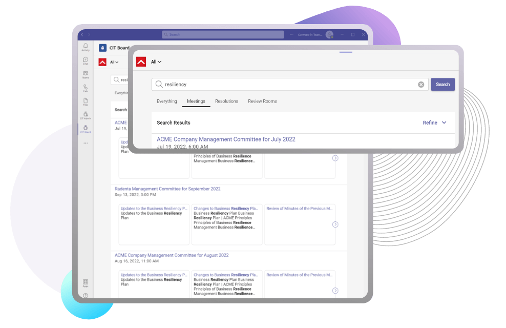 SEARCHING THROUGH PAST MEETINGS SEARCHING THROUGH PAST MEETINGS