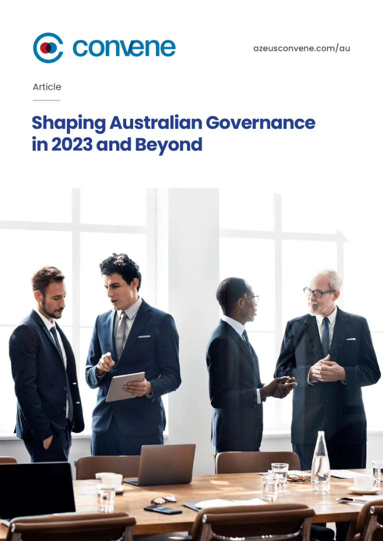 Shaping Governance in 2023 and Beyond Shaping Governance in 2023 and Beyond