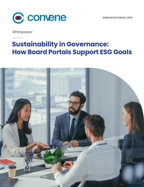 Sustainability in Governance: How Board Portals Support ESG Goals Sustainability in Governance: How Board Portals Support ESG Goals