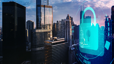 city skyline with blue lock artwork city skyline with blue lock artwork