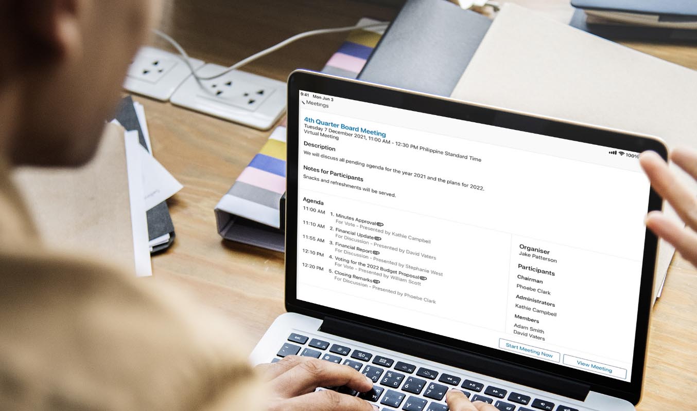 Managing access of board documents with Convene secure document repository
