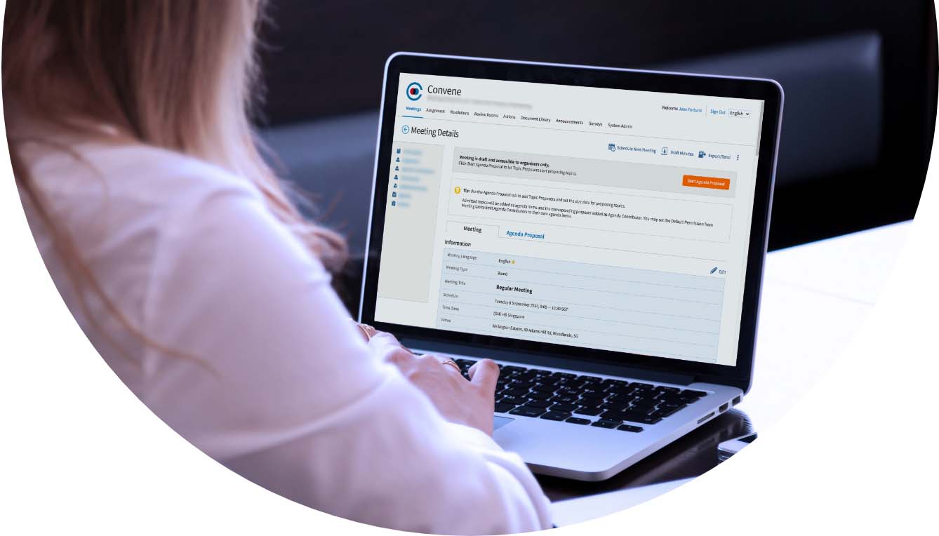 Convene streamlines the entire meeting process Convene streamlines the entire meeting process