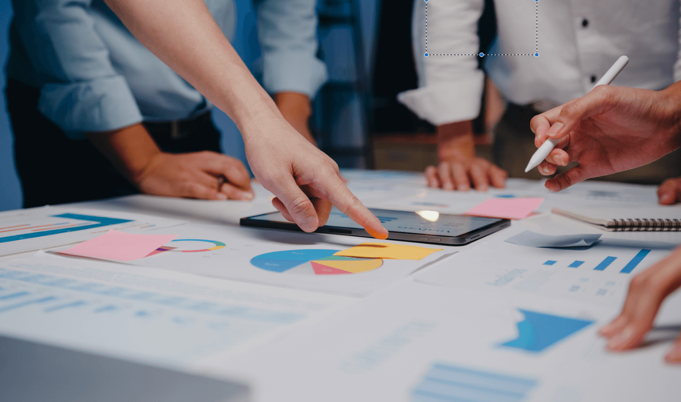 Team members upholding a collaborative mindset through planning together