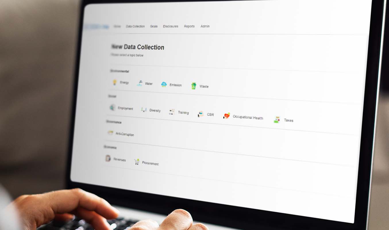 Automated data collection with ESG reporting software
