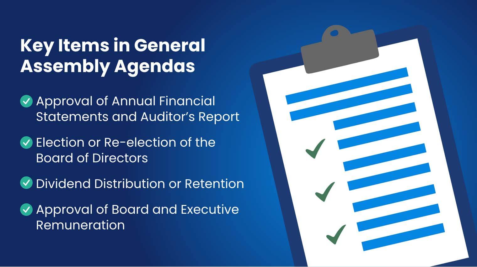 Key Items in General Assembly Agendas