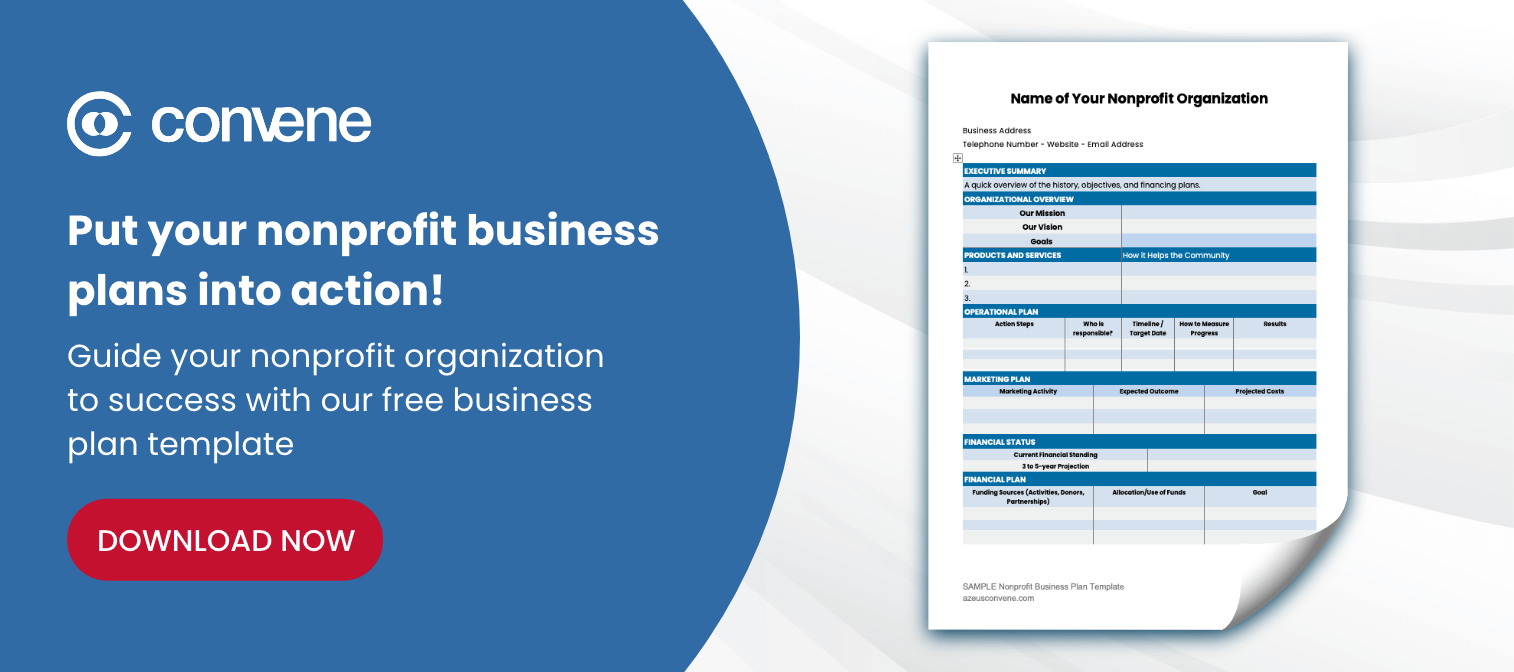 example of non profit organization business plan