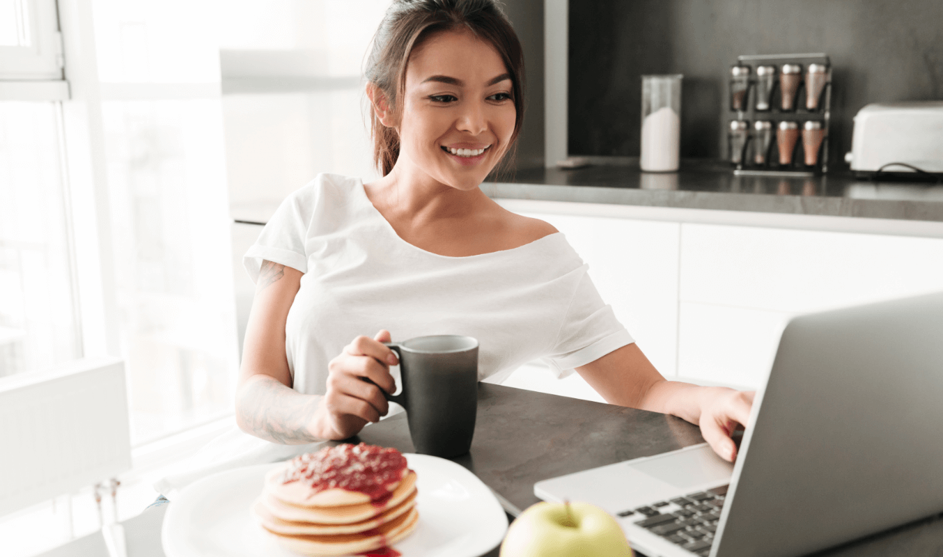 A remote employee working from home